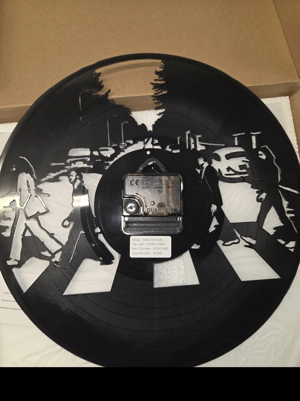 Vintage Vinyl Abbey Road Wall Clock - Black